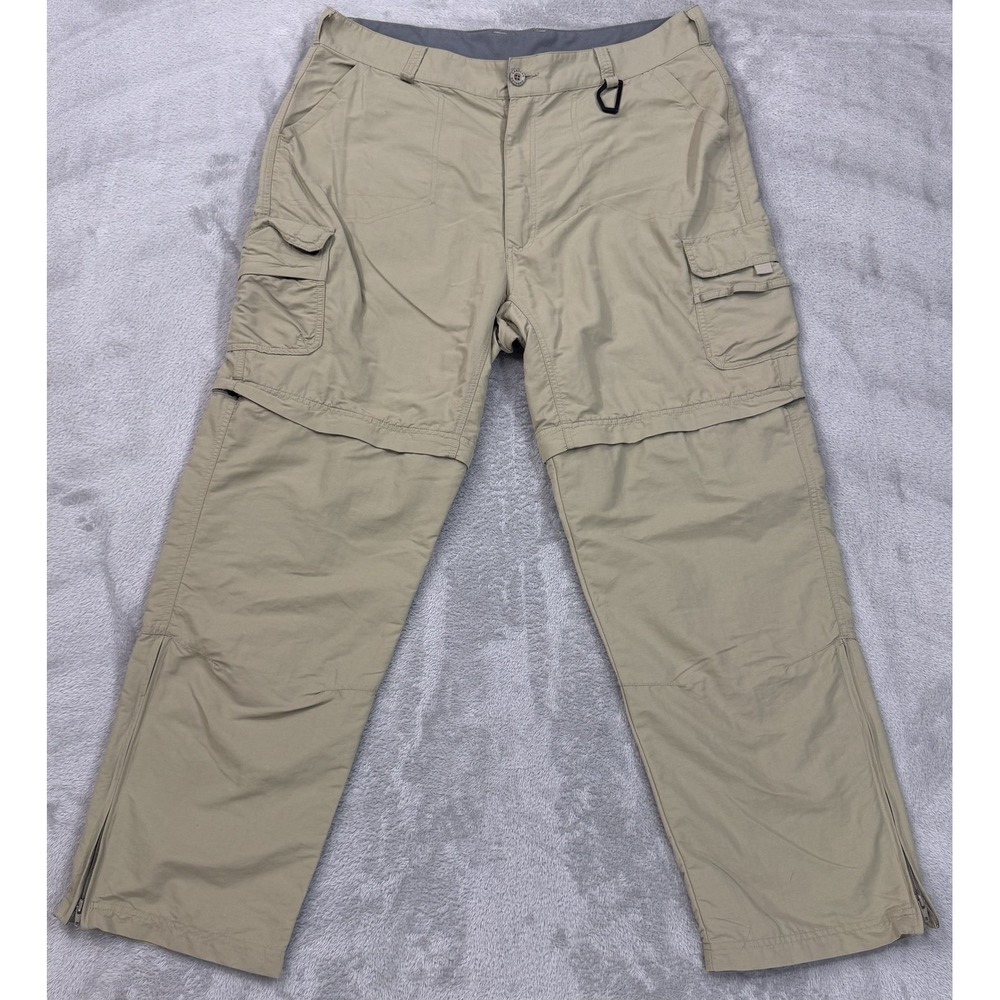 Cabela's Pants 40x32 Tan Convertible Zip Off Outdoor Fishing Hiking Gorpcore